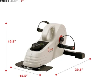 SnelShoppen - Onder Bureau Fiets - Unisex Pedal Trainer - Grijs - Compact - Geschikt voor Kantoor, Senioren, Revalidatie - 20.5 Inch - Laag Impact Fit