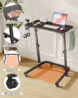 SnelShoppen Roltrainer tafel met wielen voor indoor fietsen, zwart