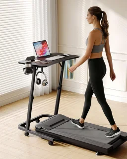 SnelShoppen - roltrainer tafel met wielen voor indoor fietsen - zwart