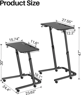 SnelShoppen - roltrainer tafel met wielen voor indoor fietsen - zwart