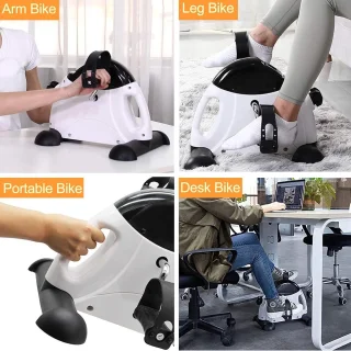 SNJY® Stoelfiets Mini Hometrainer Wit