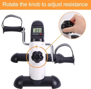 SNJY® Stoelfiets Mini Hometrainer Wit