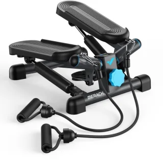 SolidKeus 2-in-1 mini stepper met lcd-monitor en power ropes