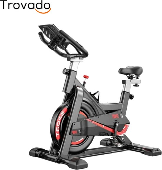 Spinningfiets Hometrainer Crosstrainer Zwart Rood
