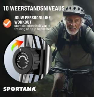 Sportana Eagle 3 Hometrainer Zilver Zwart