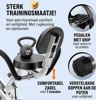 Sportana Eagle 4 Hometrainer Inklapbaar Zwart Zilver
