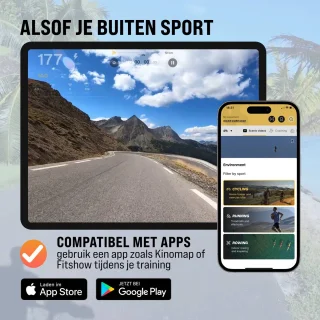 Sportana Eagle 4 Hometrainer Inklapbaar Zwart Zilver