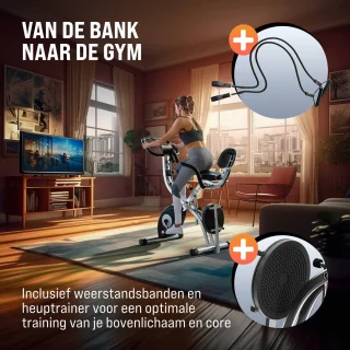 Sportana Eagle 4 Hometrainer Inklapbaar Zwart Zilver
