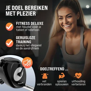 Sportana Eagle 4 Hometrainer Inklapbaar Zwart Zilver