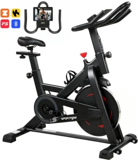 SPORTNOW fitnessfiets staal zwart