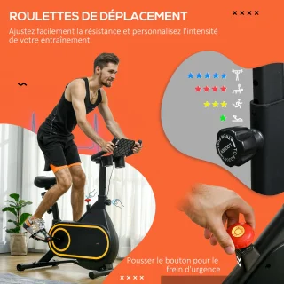 SPORTNOW Hometrainer Staal Zwart