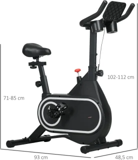 SPORTNOW Hometrainer Staal Zwart