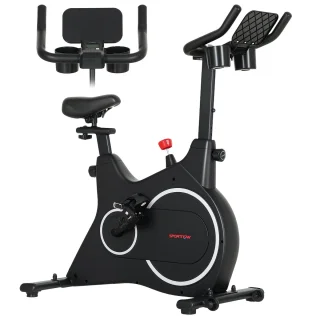 SPORTNOW Liegeergometer Stahl Schwarz