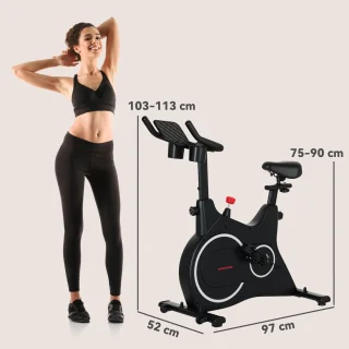 SPORTNOW Liegeergometer Stahl Schwarz