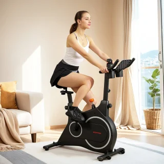 SPORTNOW Liegeergometer Stahl Schwarz