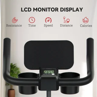 SPORTNOW Liegeergometer Stahl Schwarz