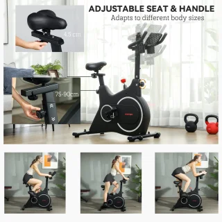 SPORTNOW Liegeergometer Stahl Schwarz