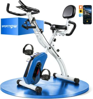 Sportnow magnetische hometrainer - staal - blauw