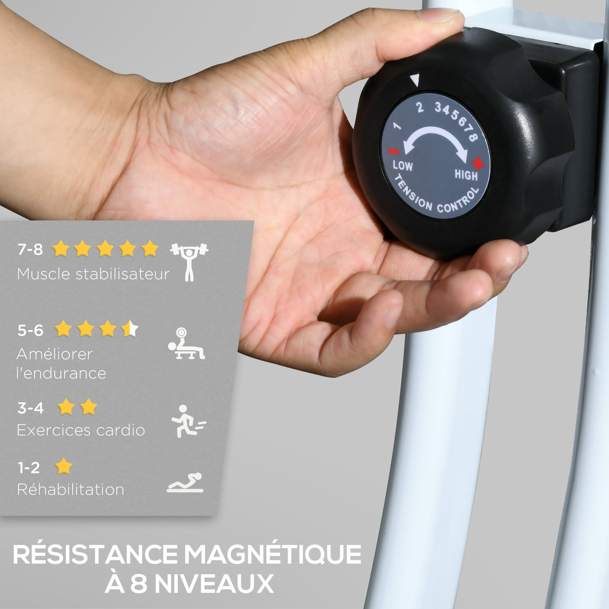 Wat vinden we goed aan de SPORTNOW Magnetische Hometrainer Staal Wit
