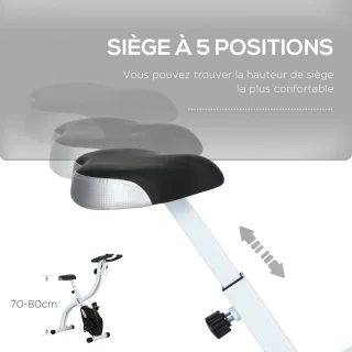 SPORTNOW Magnetische Hometrainer Staal Wit