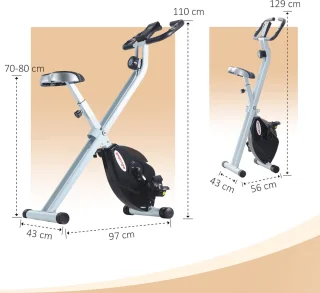 SPORTNOW Magnetische Hometrainer Staal Wit