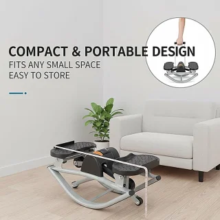 Stappentrainer Been Trainer - Trap Workout Machine - Full Body Workout - Montagevrij Ontwerp - 7.17 kg - Zwart