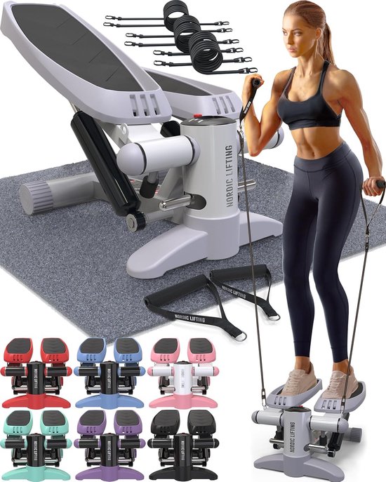Stepper Fitness Hometrainer Crosstrainer Mini Wit Grijs