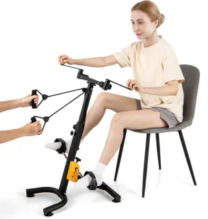 Suredeal cardio fitne pedaaltrainer hometrainer fiets zwart geel