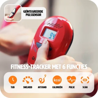 tectake hometrainer fitnessfiets opvouwbaar met computer