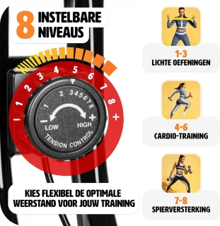 tectake hometrainer fitnessfiets opvouwbaar met computer