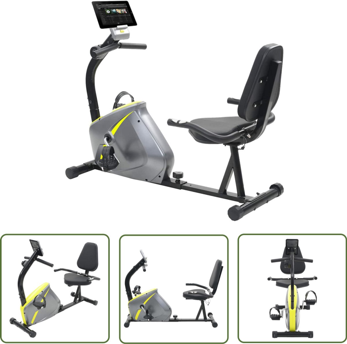 De The Living Store Ligfiets Magnetische Hometrainer met Hartslagmeter in één oogopslag
