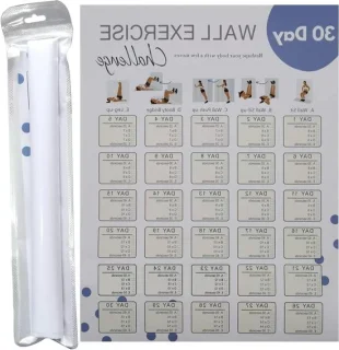 Trainingsplanner 30 dagen - fitness poster - wit