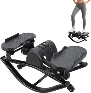 Trainingsstepper 68 kg zwart