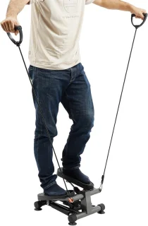 Twist stepper met banden - zwart