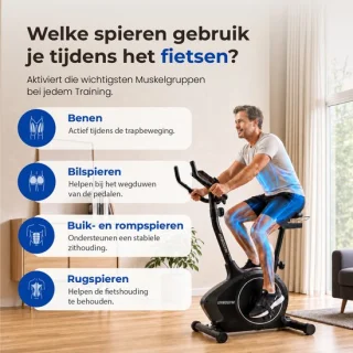 Urbogym Argo Silver hometrainer - magnetische fitnessfiets - grijs