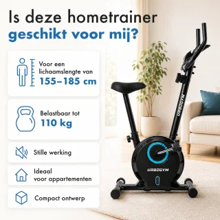De Urbogym Bay Blue hometrainer in één oogopslag