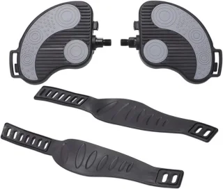 Vervangingspedalen voor hometrainer 9/16 en 1/2 inch Zwart