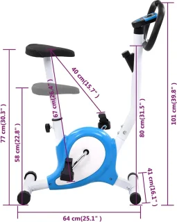 vidaXL Hometrainer Blauw