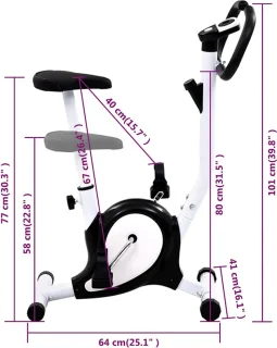 vidaXL Hometrainer Zwart
