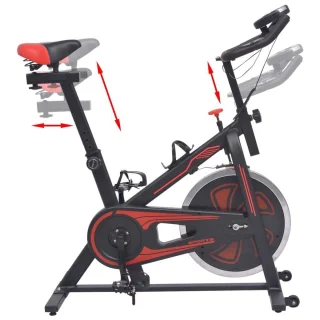 vidaXL Hometrainer zwart rood