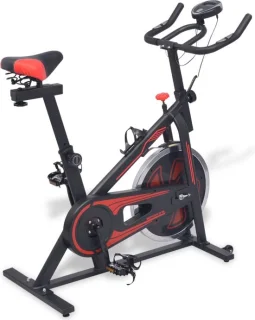 vidaXL Hometrainer zwart rood