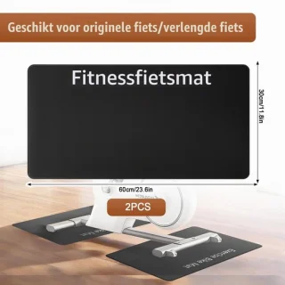 Vloerbeschermingsmat fitnessapparaat – zwart