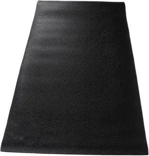 Vloermat hometrainer fietsmat PVC 150 x 80 cm zwart