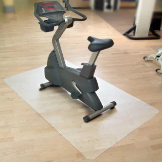 Vloermat voor hometrainer 75 x 116 cm transparant