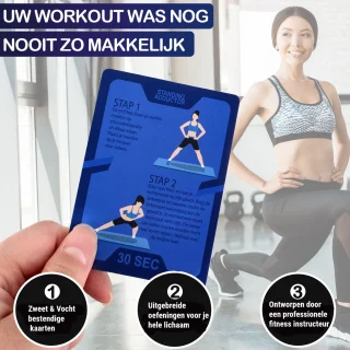 WEBU Workout Dobbelstenen en Bodyweight Kaarten Set
