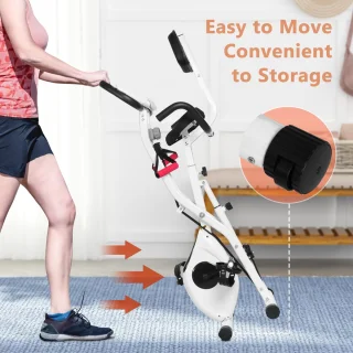 X-bike 3-in-1 Opvouwbare Hometrainer Wit/Zwart