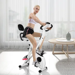 X-bike 3-in-1 Opvouwbare Hometrainer Wit/Zwart