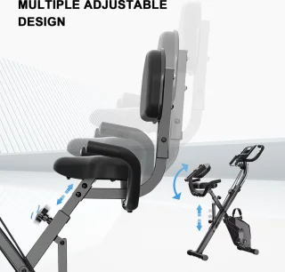 X-bike 3-in-1 Opvouwbare Hometrainer Zwart