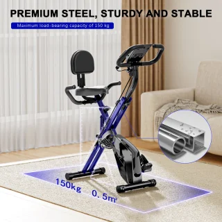 X-bike 3-in-1 Opvouwbare Hometrainer Zwart