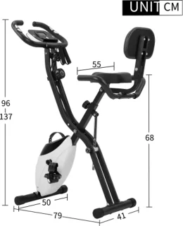 X-Bike magnetische opvouwbare hometrainer wit